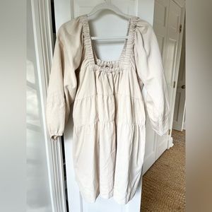 Free People cream colored jean dress